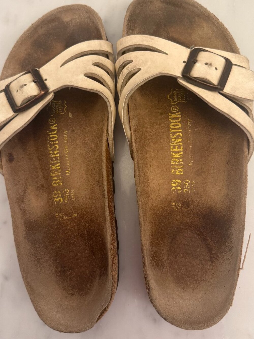 Birkenstock Molina Single Strap Sandals Slides Women's 39 Pearl